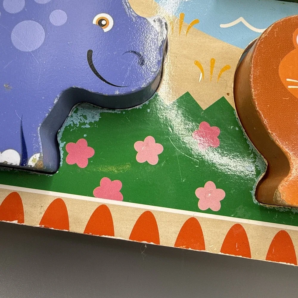 Melissa and Doug Fresh Start Wooden Chunky Puzzle - Safari Animals